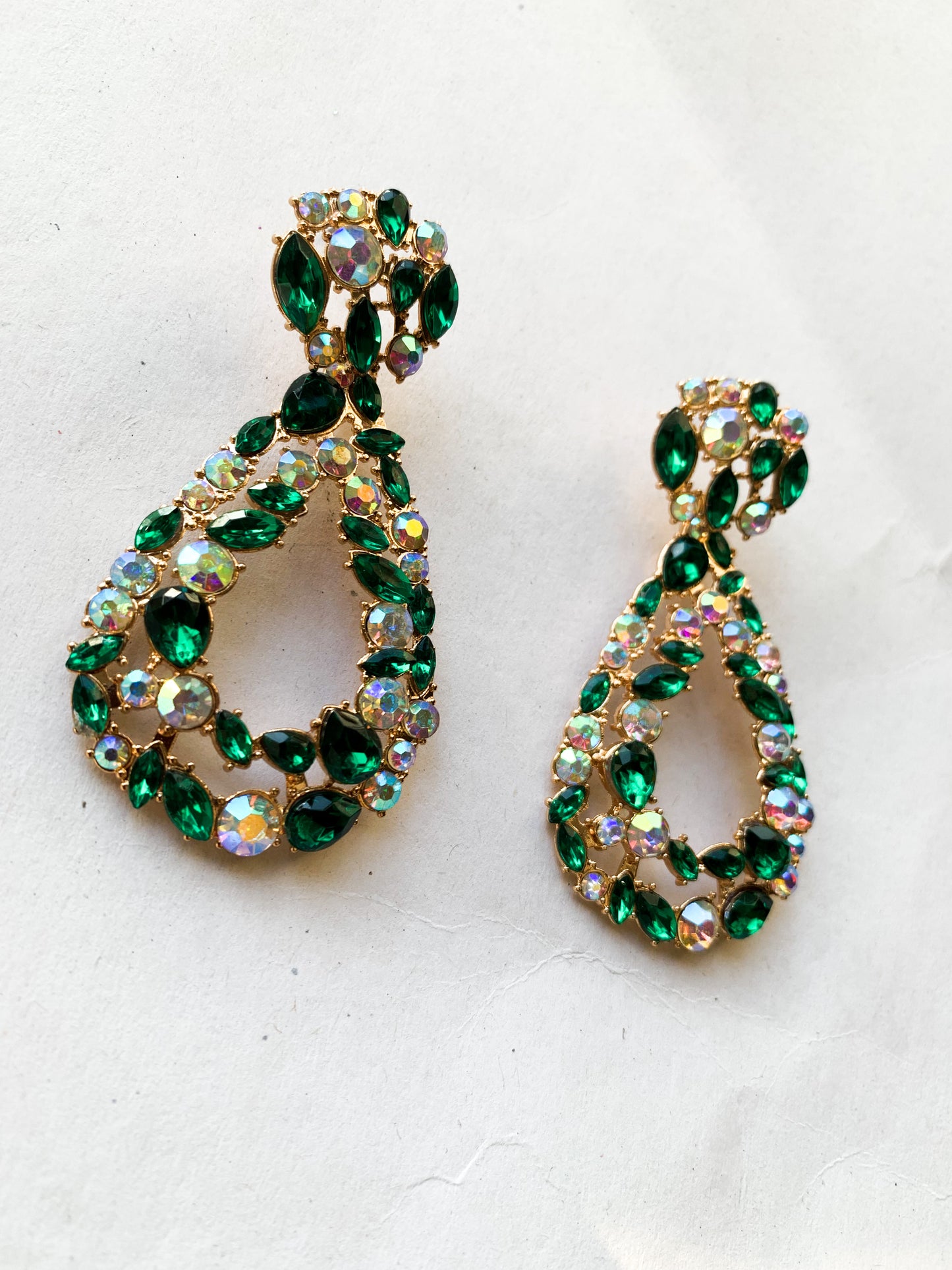 Leena | Dangling Rhinestone Earrings