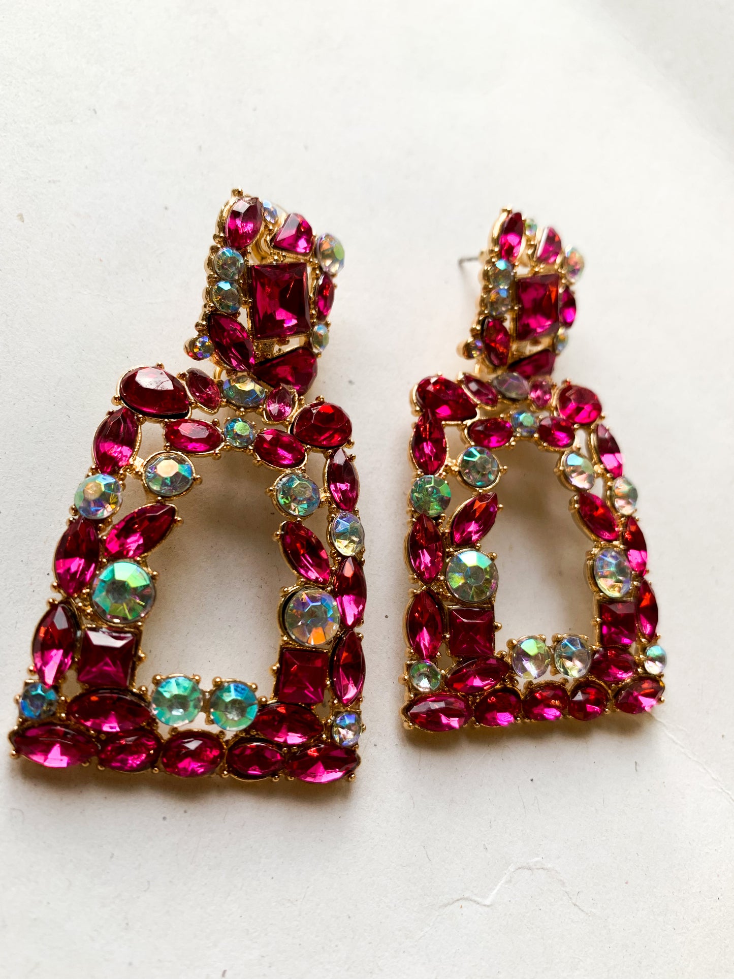 Kasia | Rhinestone Dangling Earrings