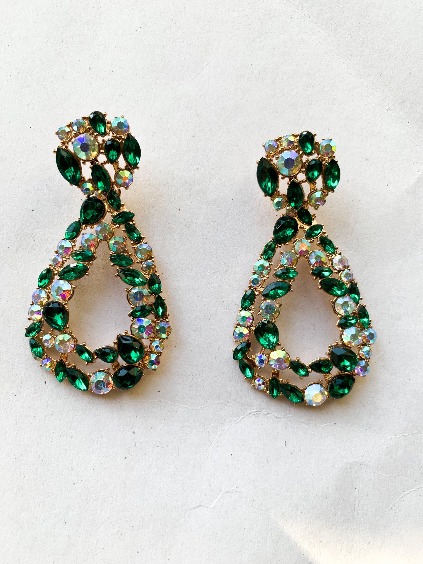 Leena | Dangling Rhinestone Earrings