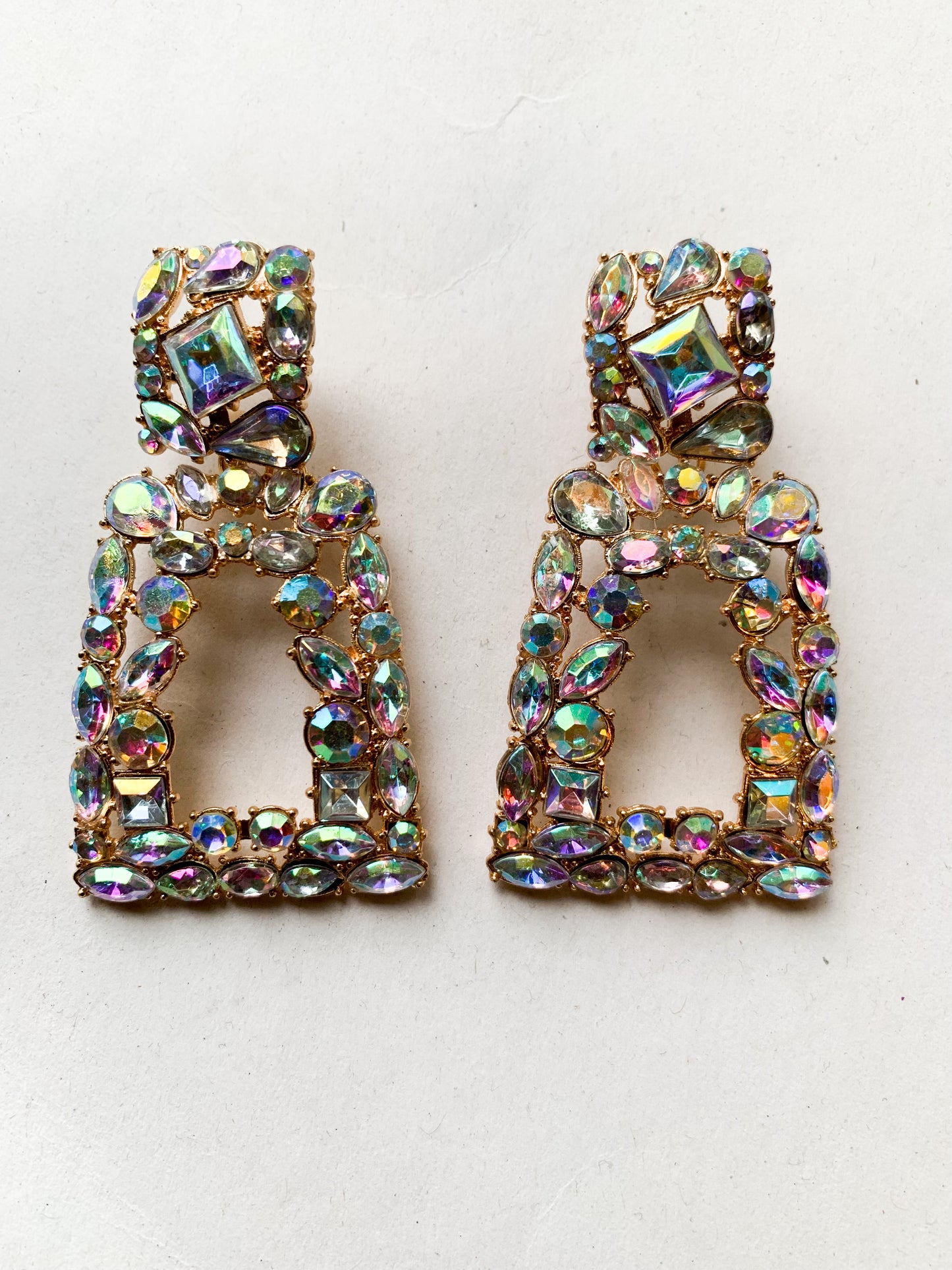 Kasia | Rhinestone Dangling Earrings